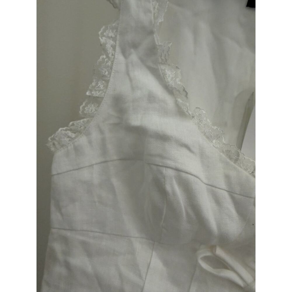 New $123 O.P.T Giogia linen bow top sz 4 white - Picture 7 of 10
